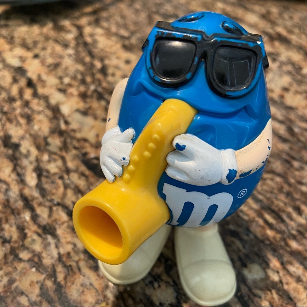 Blue m&m Burger King trumpet player